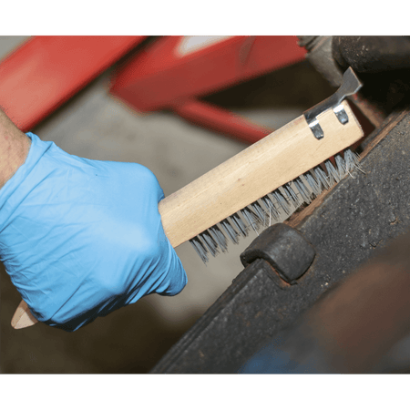 Sealey Wire Brush with Steel Fill & Scraper 260mm Model No-WB03