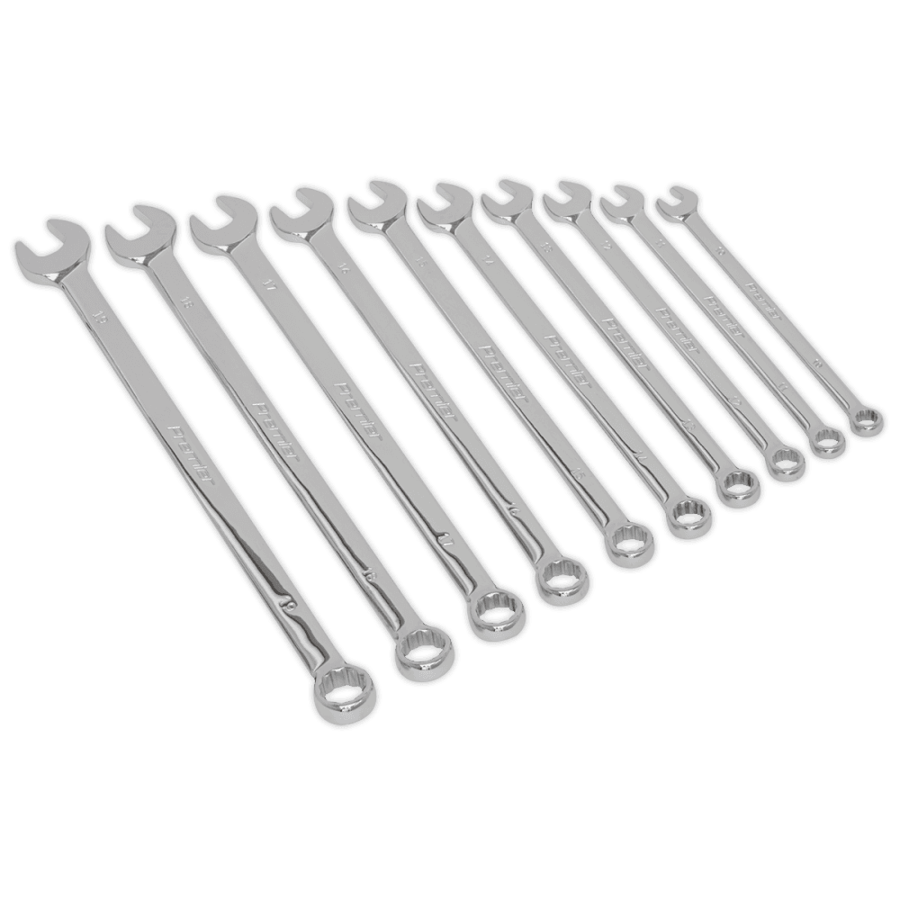 Sealey Combination Spanner Set 10pc Extra-Long Metric Model No-AK6310