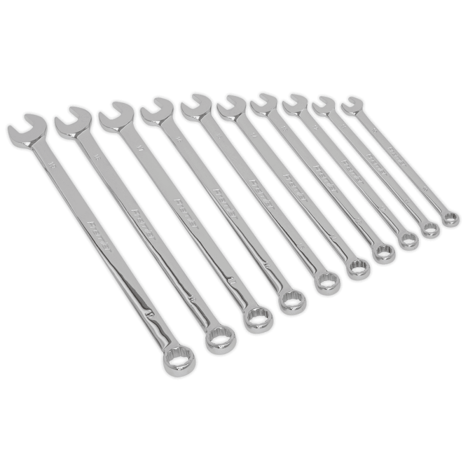 Sealey Combination Spanner Set 10pc Extra-Long Metric Model No-AK6310