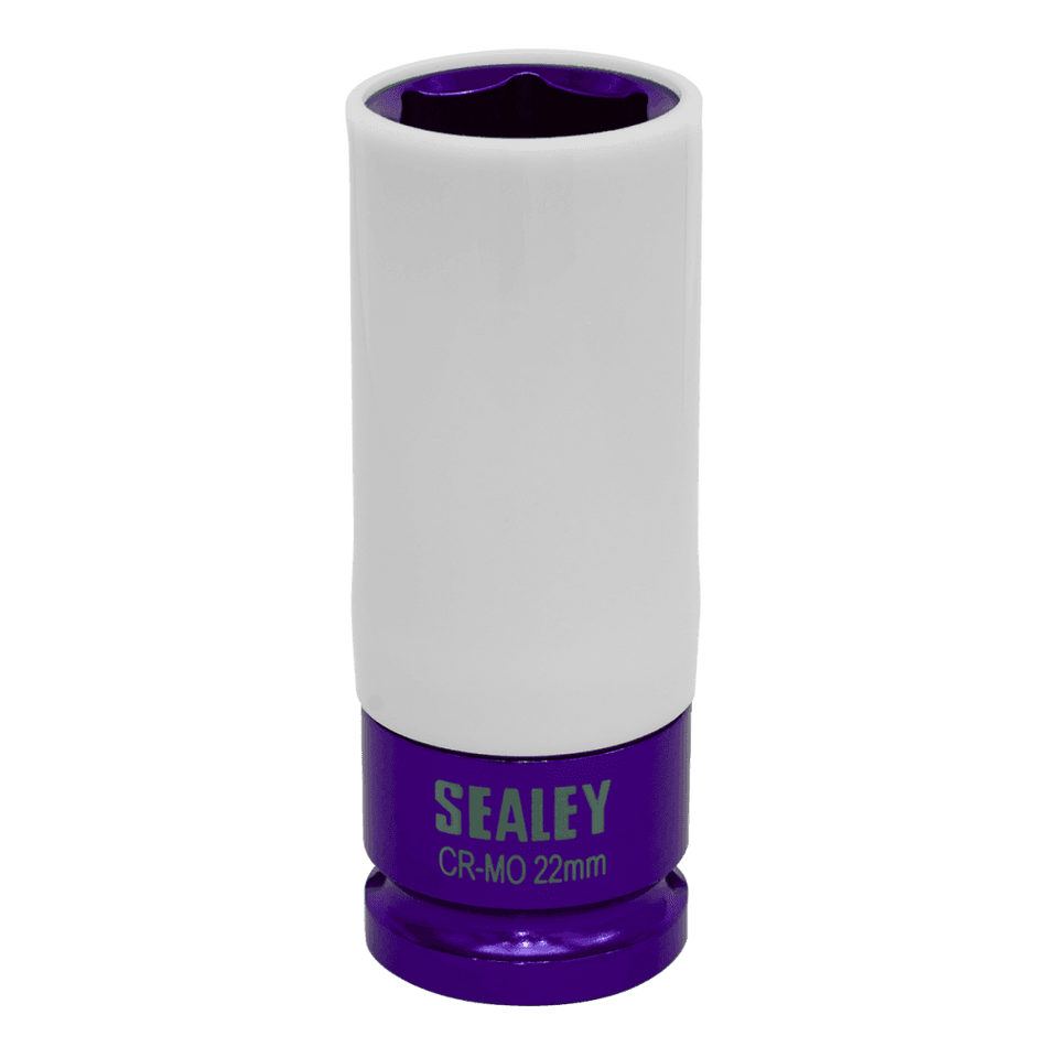 Sealey Alloy Wheel Impact Socket 22mm 1/2"Sq Drive Model No-SX03022