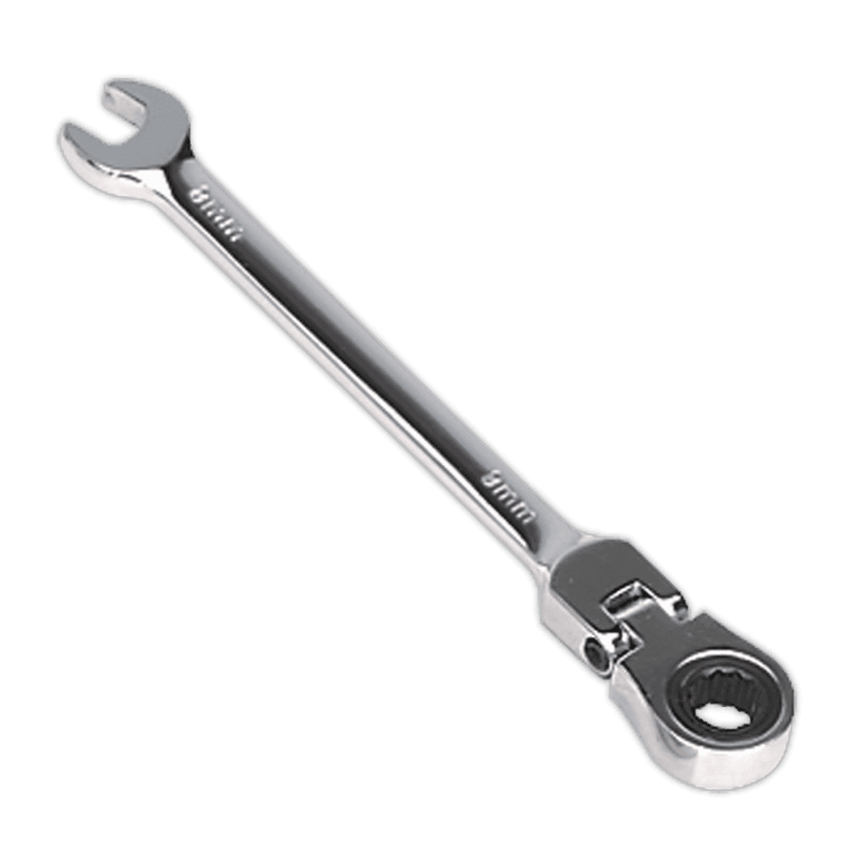 Sealey Flexi-Head Ratchet Combination Spanner 8mm Model No-FHRCW08