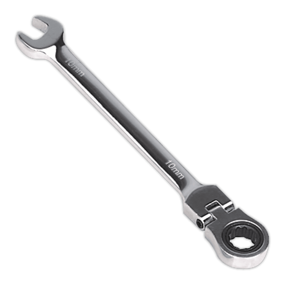 Sealey Flexi-Head Ratchet Combination Spanner 10mm Model No-FHRCW10