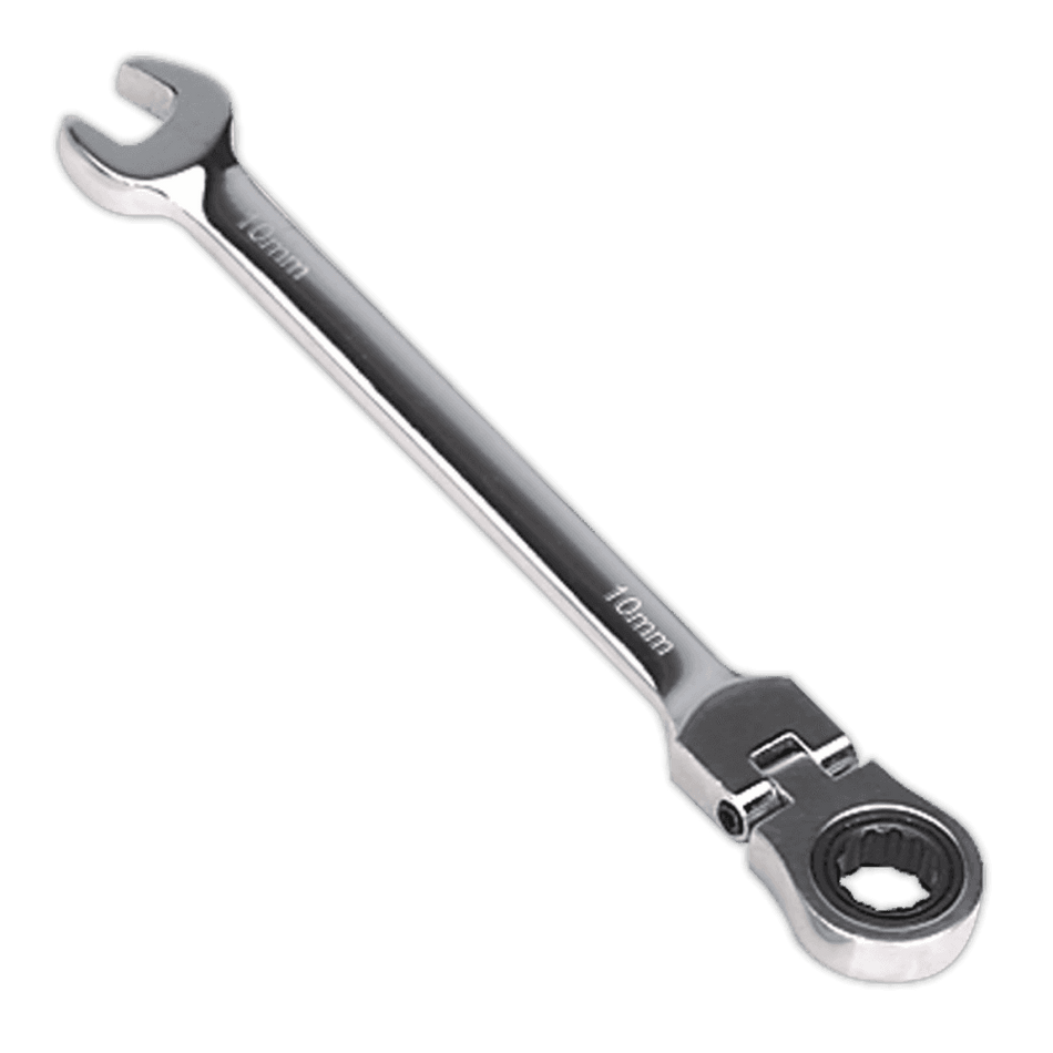 Sealey Flexi-Head Ratchet Combination Spanner 10mm Model No-FHRCW10