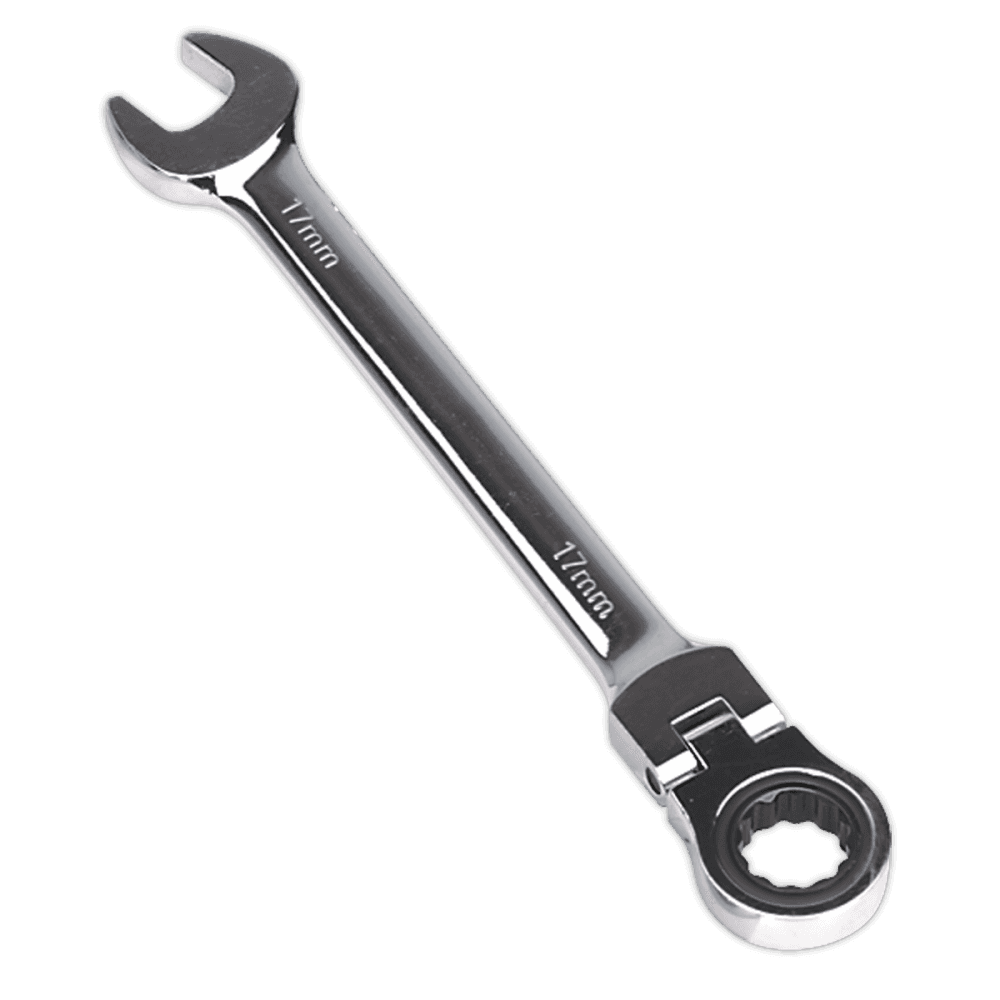Sealey Flexi-Head Ratchet Combination Spanner 17mm Model No-FHRCW17