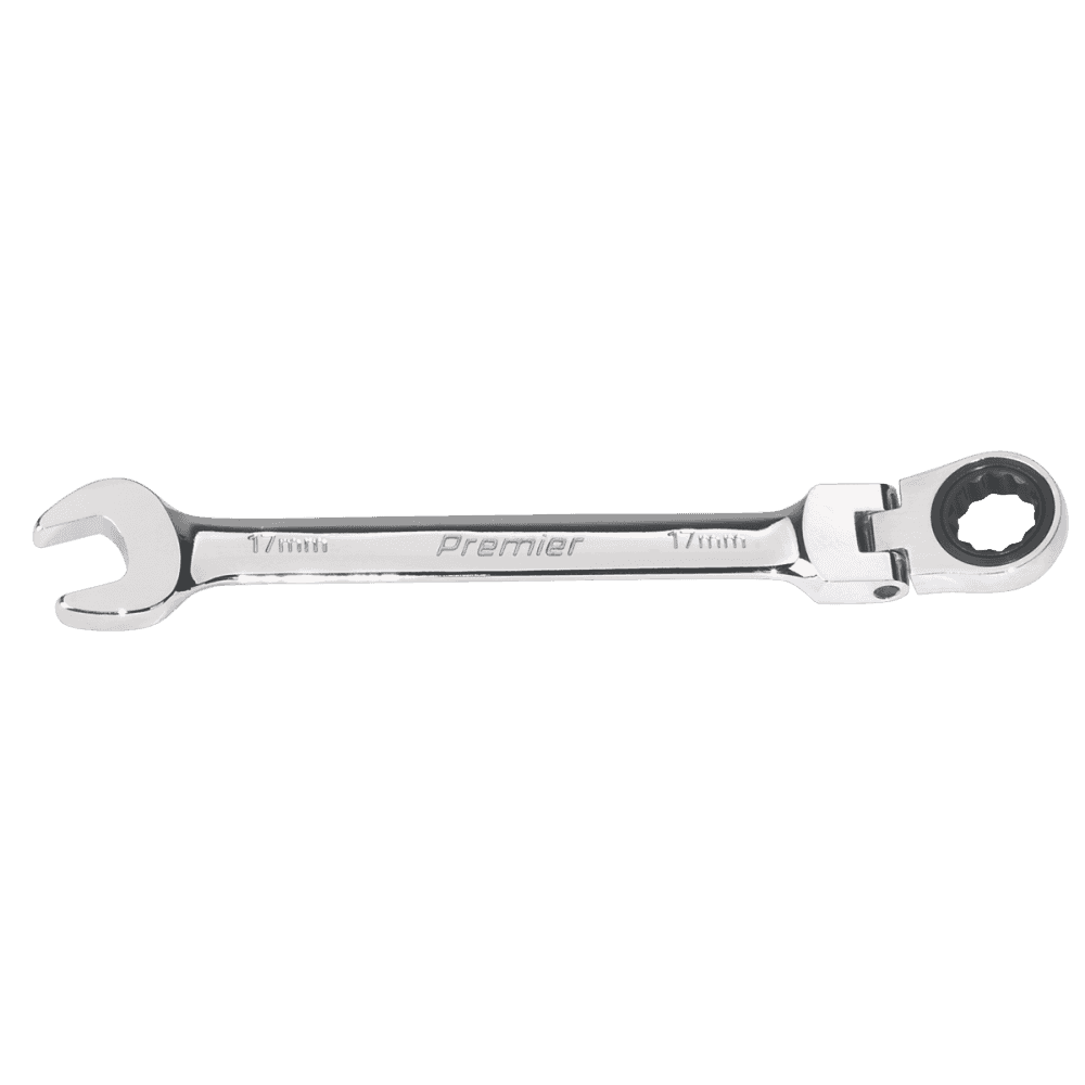 Sealey Flexi-Head Ratchet Combination Spanner 17mm Model No-FHRCW17