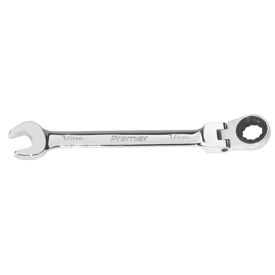 Sealey Flexi-Head Ratchet Combination Spanner 17mm Model No-FHRCW17