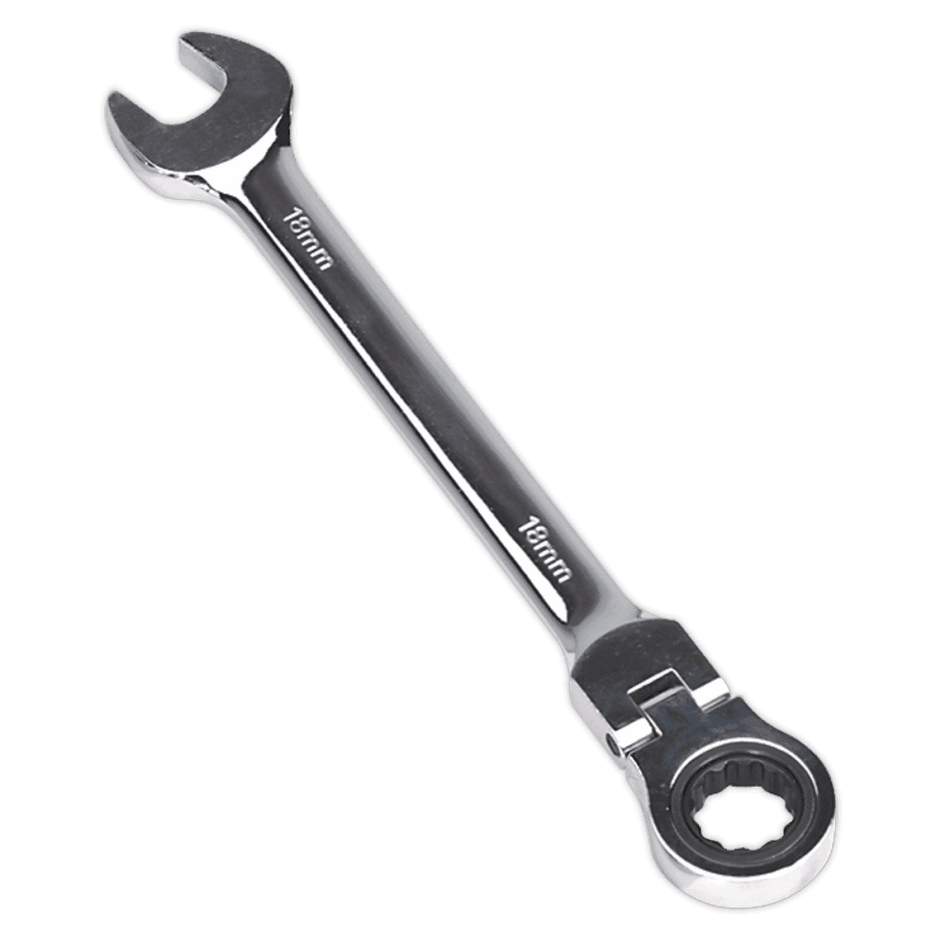 Sealey Flexi-Head Ratchet Combination Spanner 18mm Model No-FHRCW18
