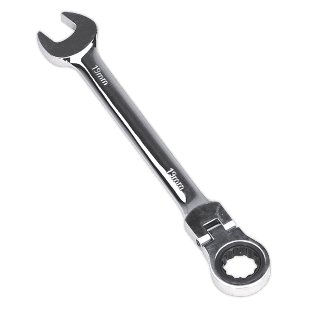 Sealey Flexi-Head Ratchet Combination Spanner 19mm Model No-FHRCW19
