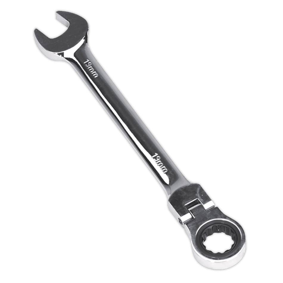 Sealey Flexi-Head Ratchet Combination Spanner 19mm Model No-FHRCW19
