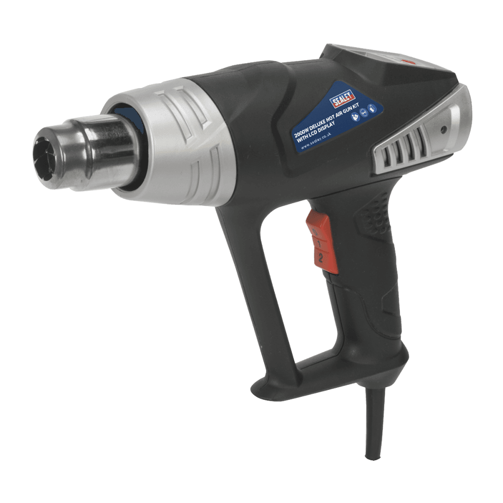 Sealey Deluxe Hot Air Gun Kit with LED Display 2000W 80-600Â¶ÃºC Model No-HS104K