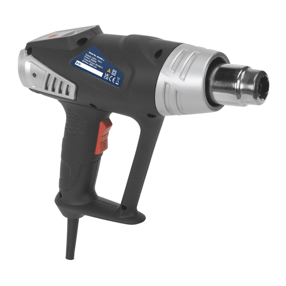 Sealey Deluxe Hot Air Gun Kit with LED Display 2000W 80-600Â¶ÃºC Model No-HS104K
