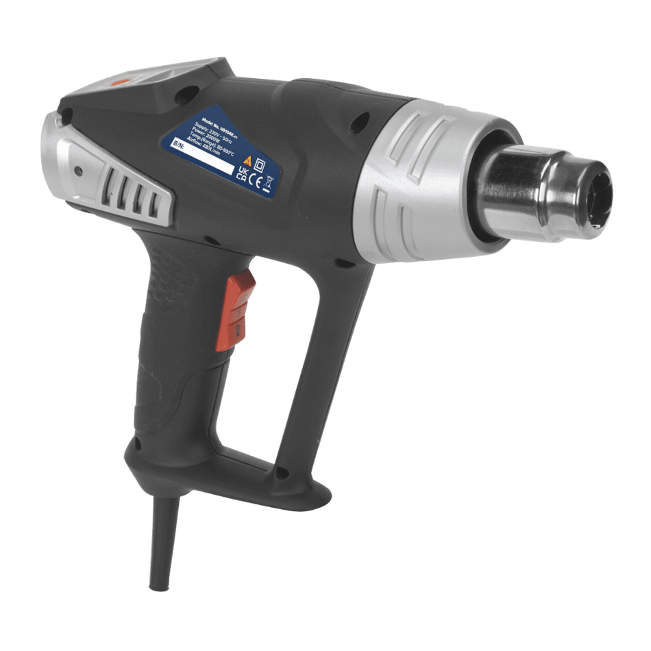 Sealey Deluxe Hot Air Gun Kit with LED Display 2000W 80-600Â¶ÃºC Model No-HS104K