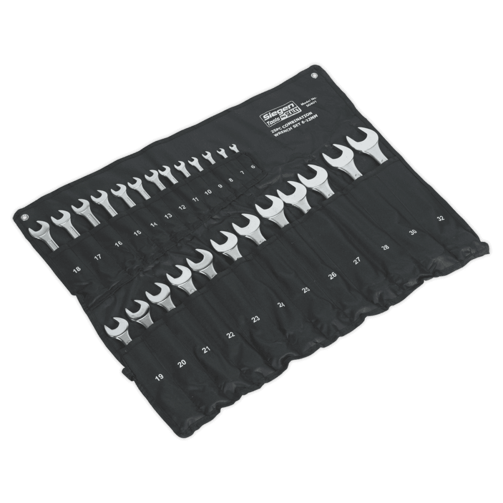 Sealey Combination Spanner Set 25pc Jumbo Metric Model No-S0401