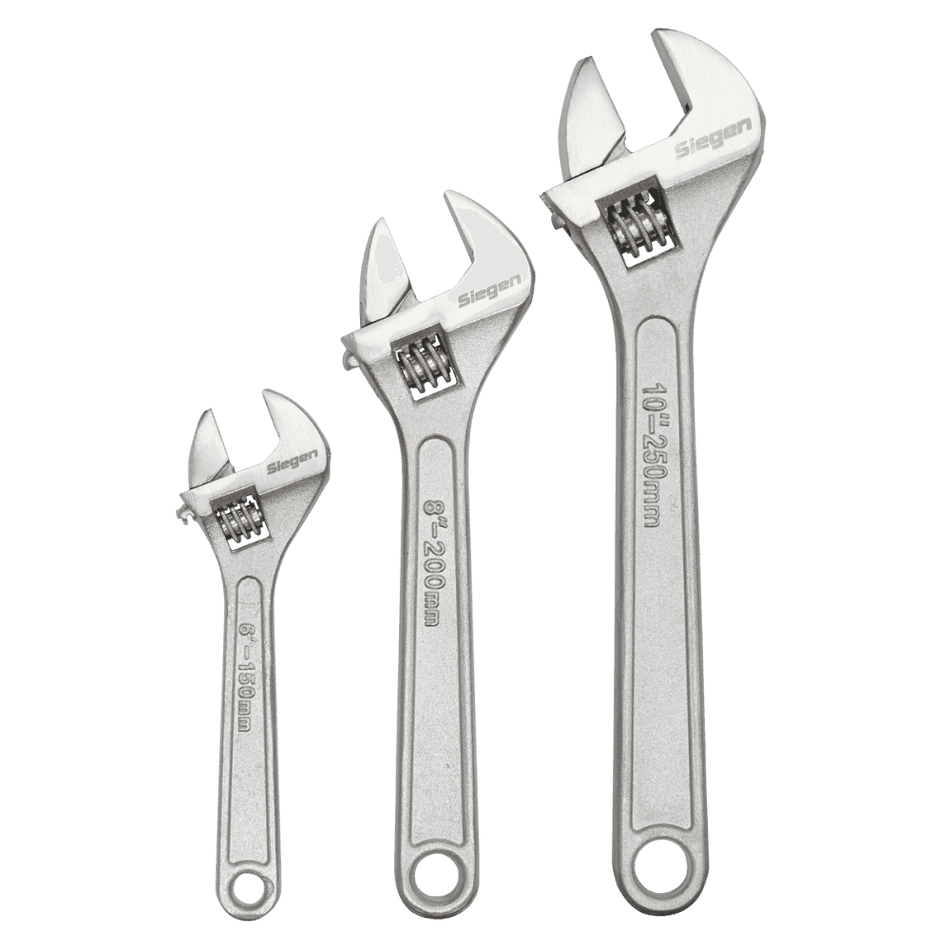 Sealey Adjustable Wrench Set 3pc 150, 200 & 250mm Model No-S0448