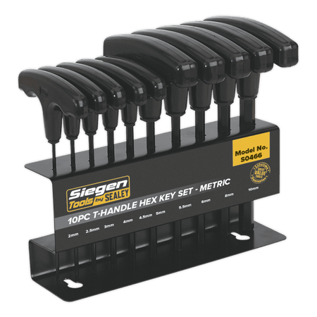 Sealey Hex Key Set 10pc T-Handle - Metric Model No-S0466