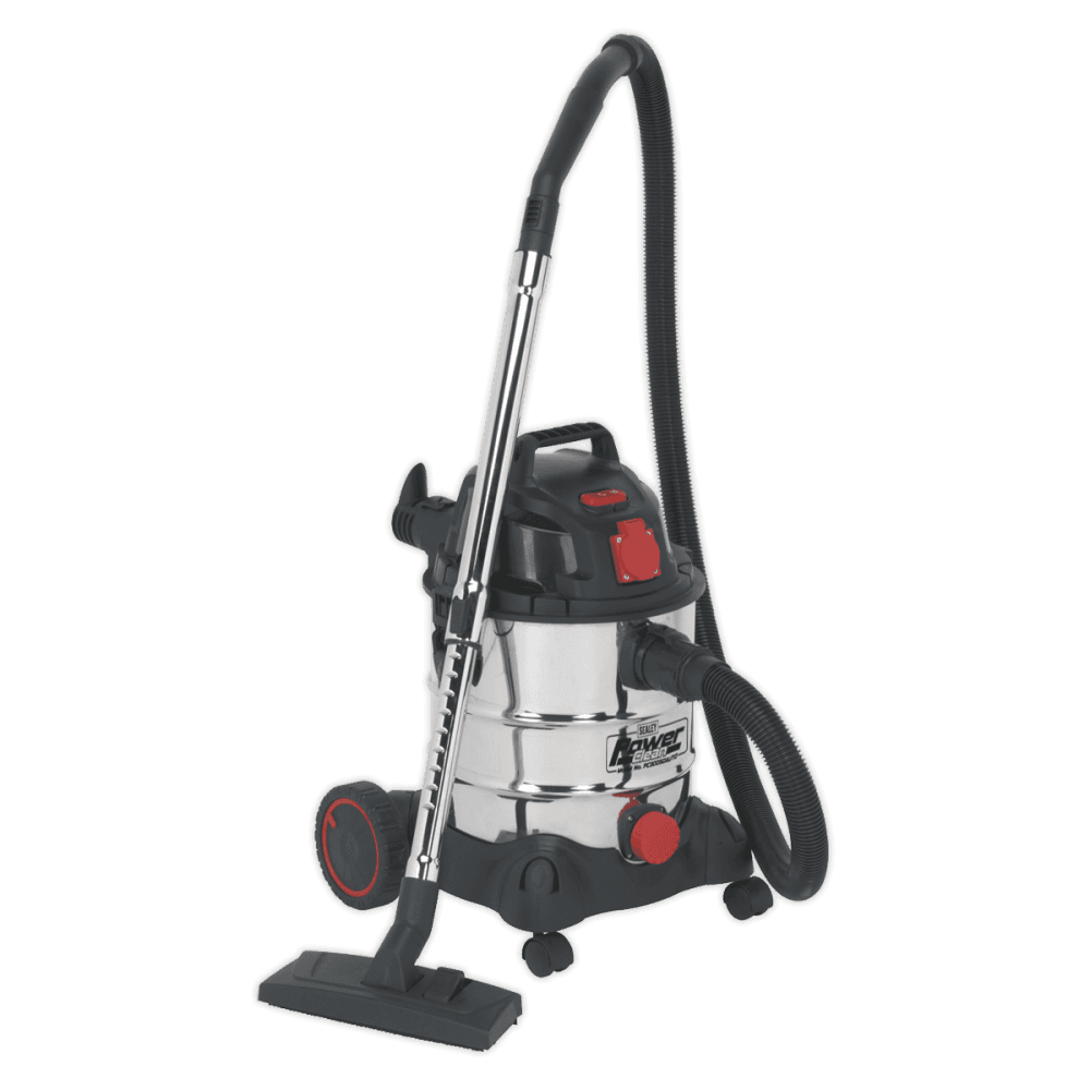 Sealey Vacuum Cleaner Industrial 20ltr 1400W/230V Stainless Bin Auto Start Model No-PC200SDAUTO
