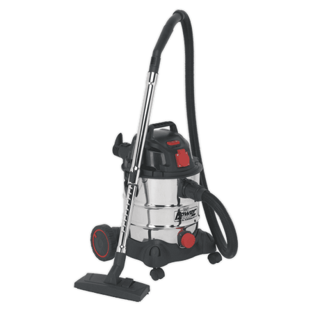 Sealey Vacuum Cleaner Industrial 20ltr 1400W/230V Stainless Bin Auto Start Model No-PC200SDAUTO
