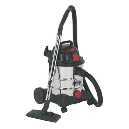 Sealey Vacuum Cleaner Industrial 20ltr 1400W/230V Stainless Bin Auto Start Model No-PC200SDAUTO