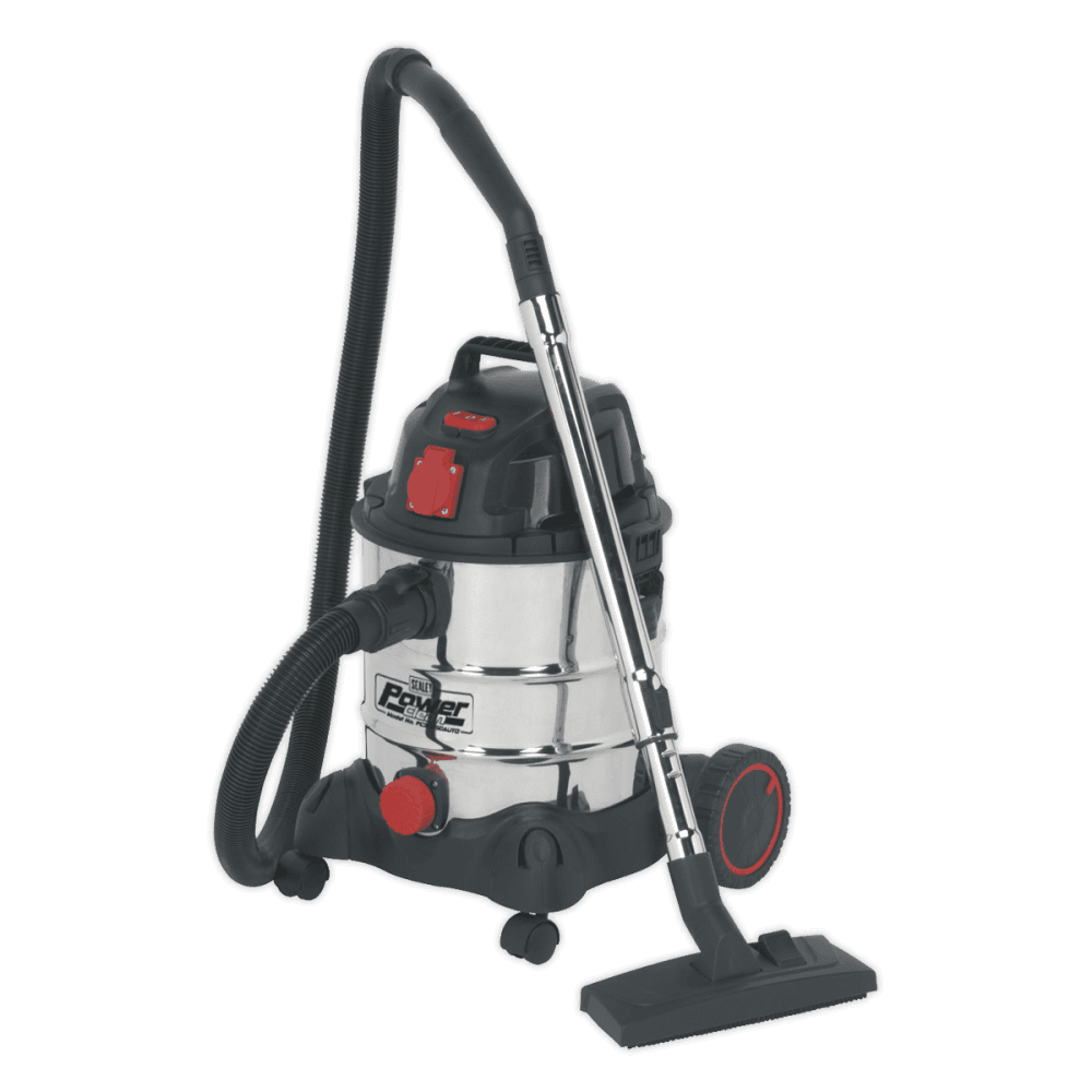 Sealey Vacuum Cleaner Industrial 20ltr 1400W/230V Stainless Bin Auto Start Model No-PC200SDAUTO