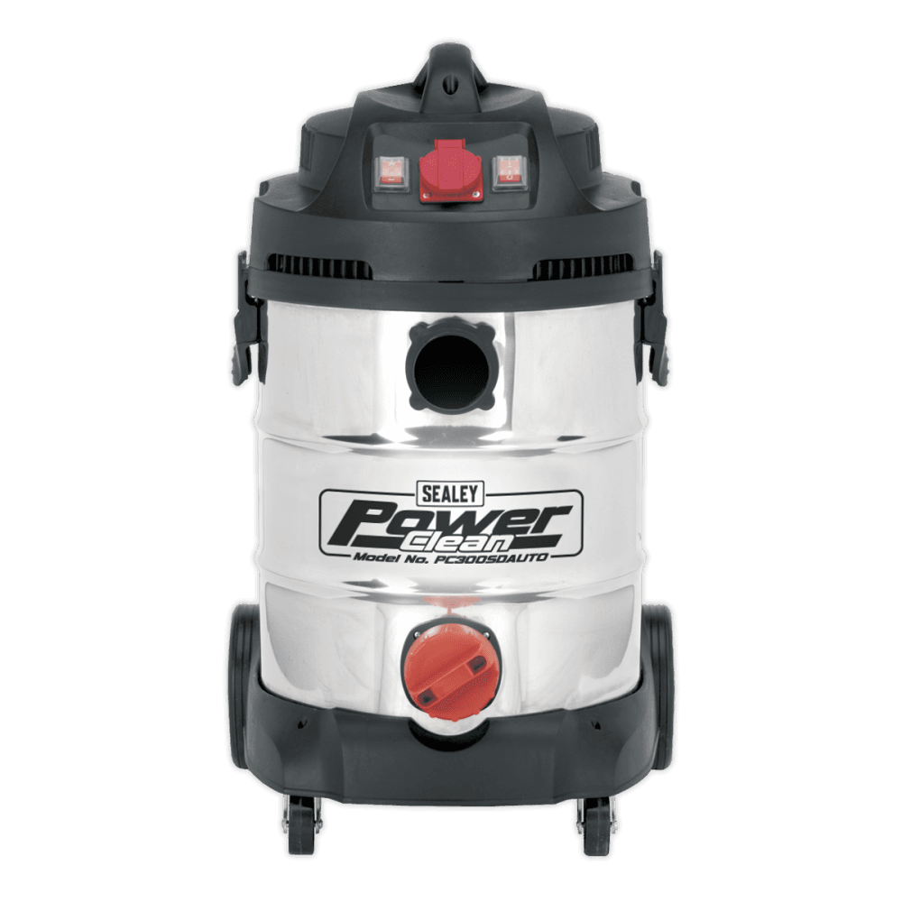 Sealey Vacuum Cleaner Industrial 30ltr 1400W/230V Stainless Bin Auto Start Model No-PC300SDAUTO
