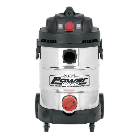 Sealey Vacuum Cleaner Industrial 30ltr 1400W/230V Stainless Bin Auto Start Model No-PC300SDAUTO