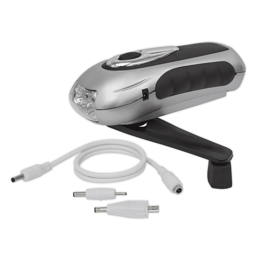 Sealey 3 LED Wind-Up Rechargeable Torch Model No-AK3305