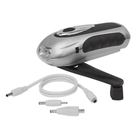 Sealey 3 LED Wind-Up Rechargeable Torch Model No-AK3305