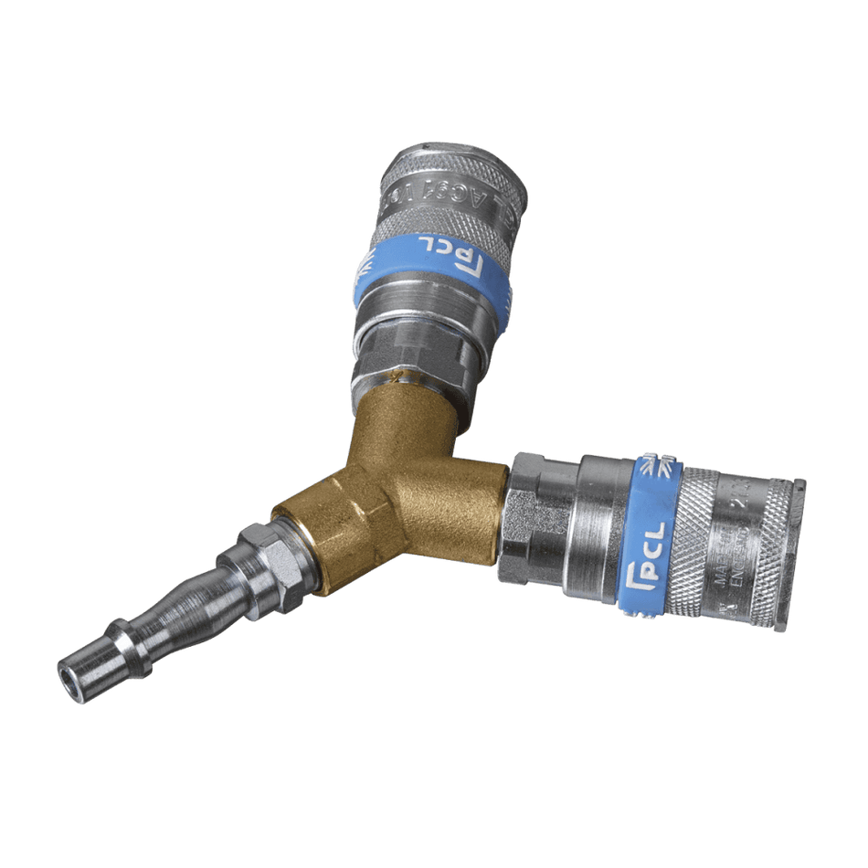 Sealey Twin Coupling Bodies Y Adaptor Model No-AC55