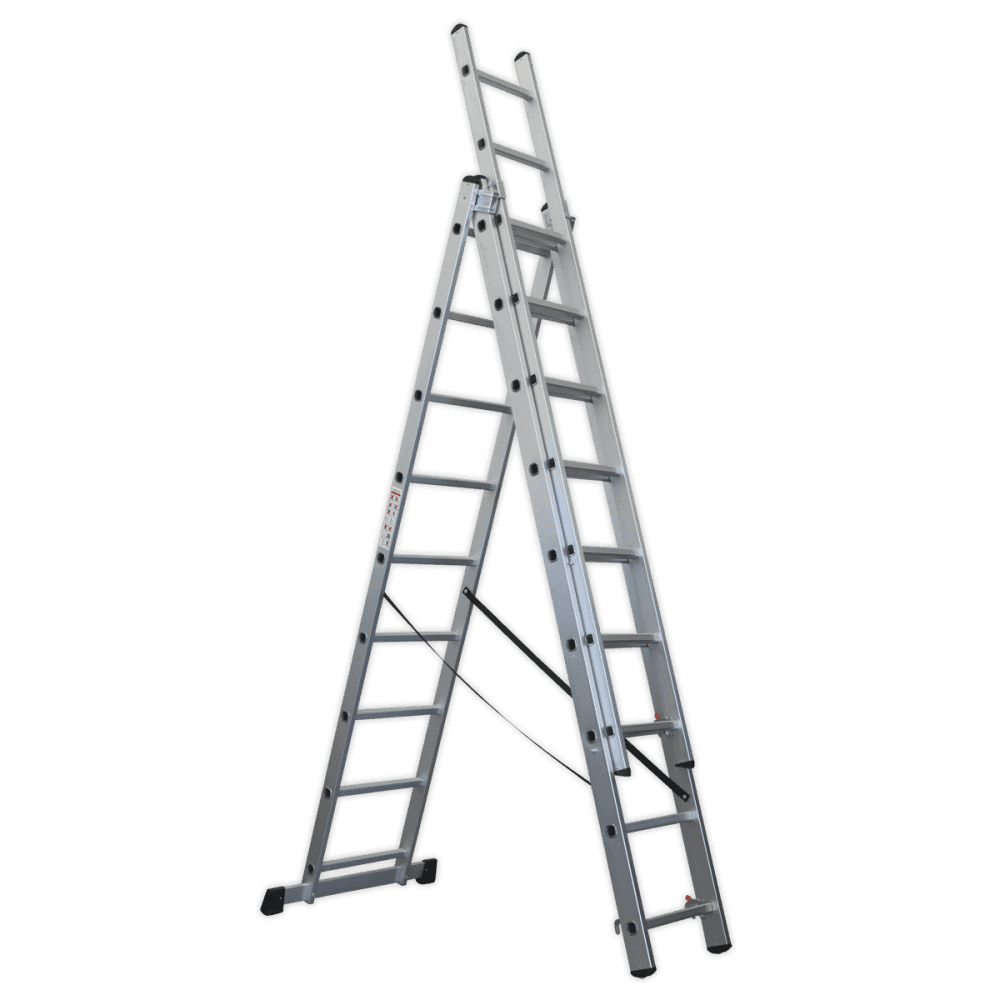 Sealey Aluminium Extension Combination Ladder 3x9 EN 131 Model No-ACL3