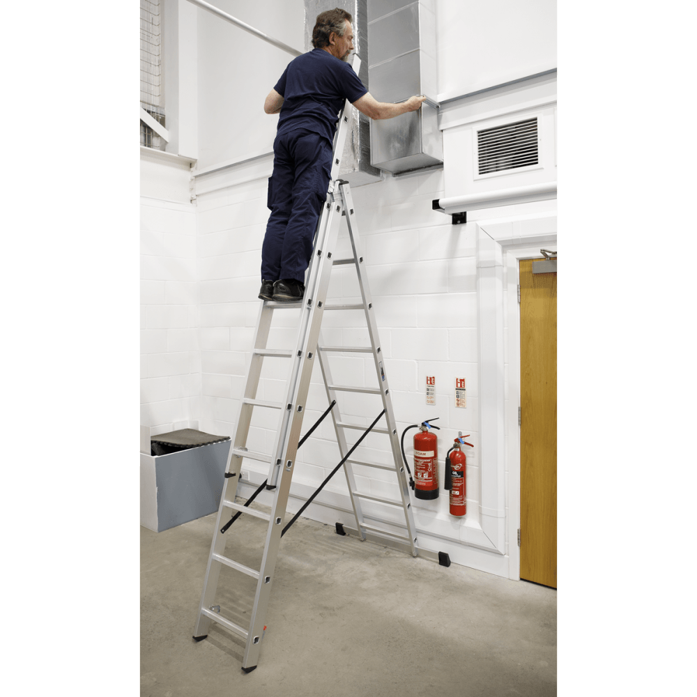 Sealey Aluminium Extension Combination Ladder 3x9 EN 131 Model No-ACL3