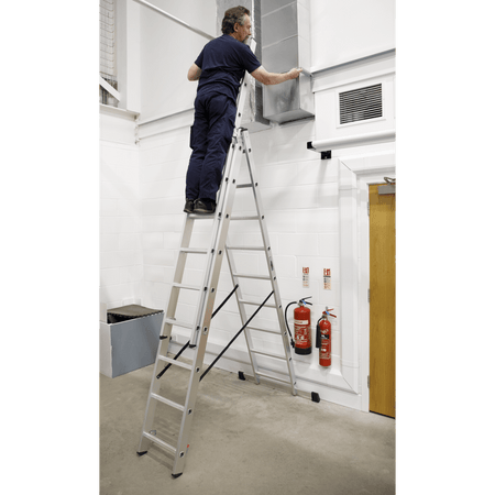 Sealey Aluminium Extension Combination Ladder 3x9 EN 131 Model No-ACL3