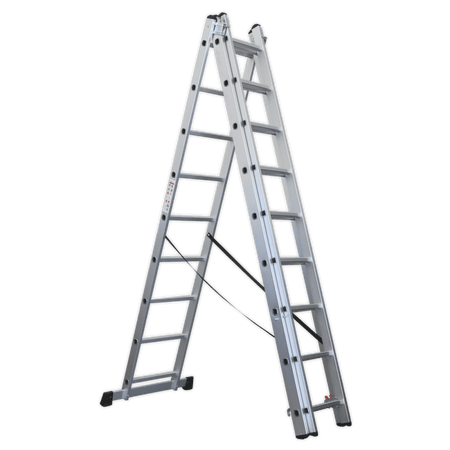 Sealey Aluminium Extension Combination Ladder 3x9 EN 131 Model No-ACL3