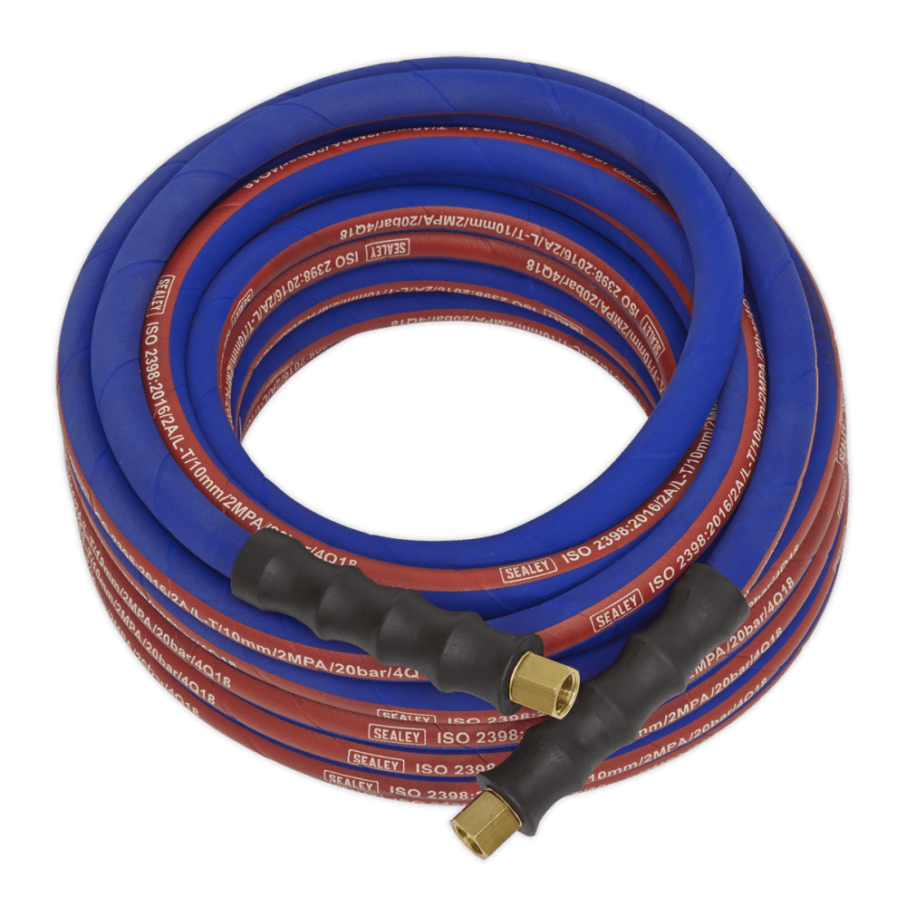 Sealey Air Hose 10mtr x 8mm with 1/4"BSP Unions Extra Heavy-Duty Model No-AH10R
