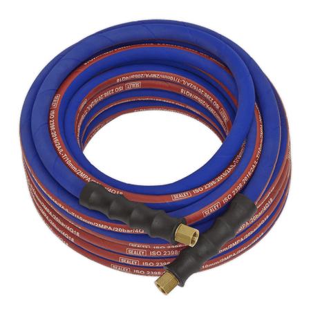 Sealey Air Hose 10mtr x 8mm with 1/4"BSP Unions Extra Heavy-Duty Model No-AH10R