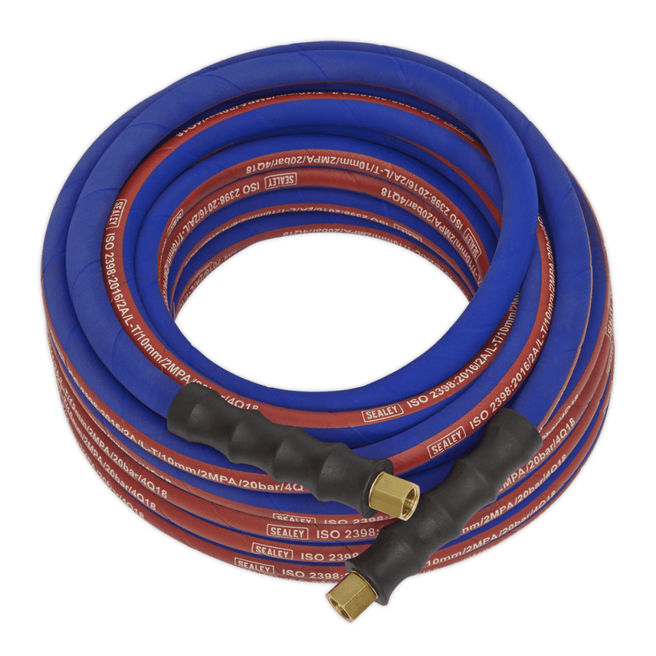 Sealey Air Hose 10mtr x 8mm with 1/4"BSP Unions Extra Heavy-Duty Model No-AH10R