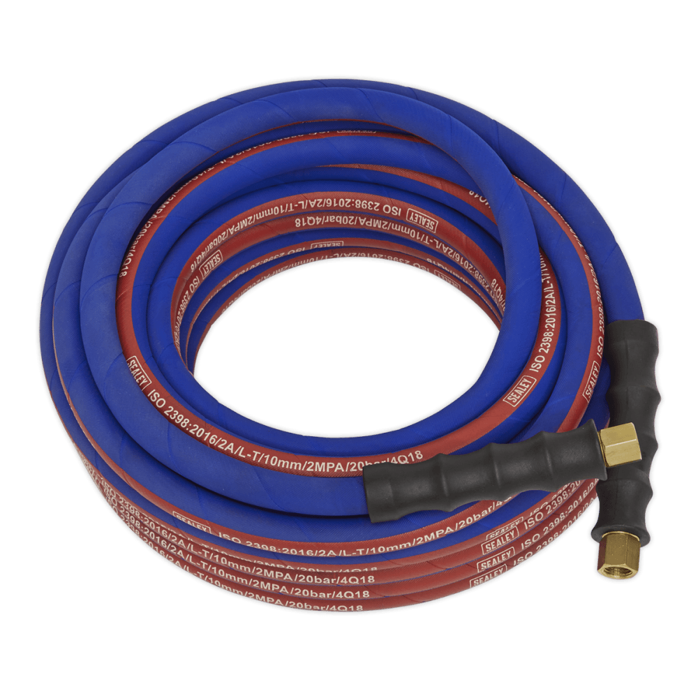 Sealey Air Hose 10mtr x 8mm with 1/4"BSP Unions Extra Heavy-Duty Model No-AH10R