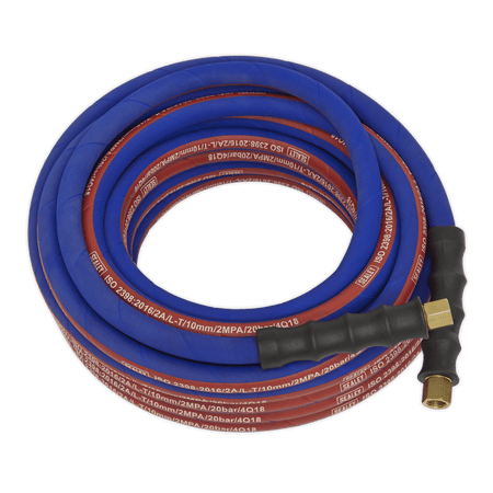 Sealey Air Hose 10mtr x 8mm with 1/4"BSP Unions Extra Heavy-Duty Model No-AH10R