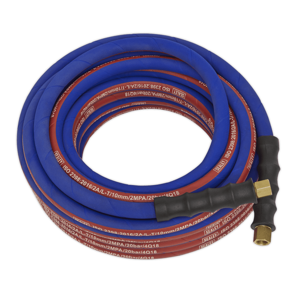 Sealey Air Hose 10mtr x 8mm with 1/4"BSP Unions Extra Heavy-Duty Model No-AH10R