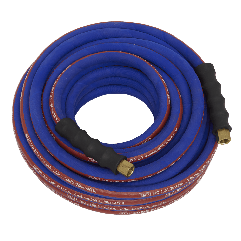 Sealey Air Hose 15mtr x 8mm with 1/4"BSP Unions Extra Heavy-Duty Model No-AH15R