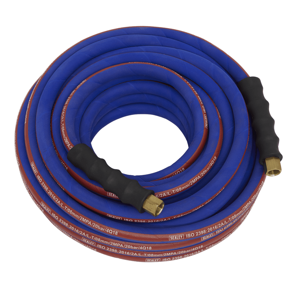 Sealey Air Hose 15mtr x 8mm with 1/4"BSP Unions Extra Heavy-Duty Model No-AH15R