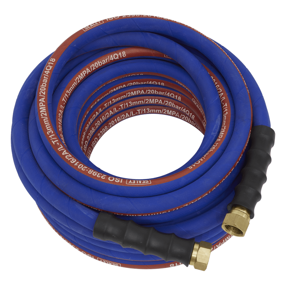 Sealey Air Hose 15mtr x 13mm with 1/2"BSP Unions Extra Heavy-Duty Model No-AH15R/12