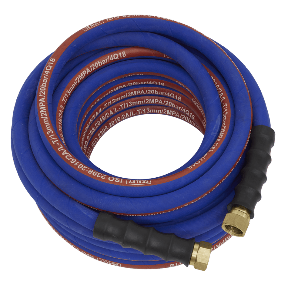 Sealey Air Hose 15mtr x 13mm with 1/2"BSP Unions Extra Heavy-Duty Model No-AH15R/12