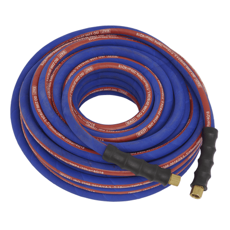 Sealey Air Hose 20mtr x 8mm with 1/4"BSP Unions Extra Heavy-Duty Model No-AH20R