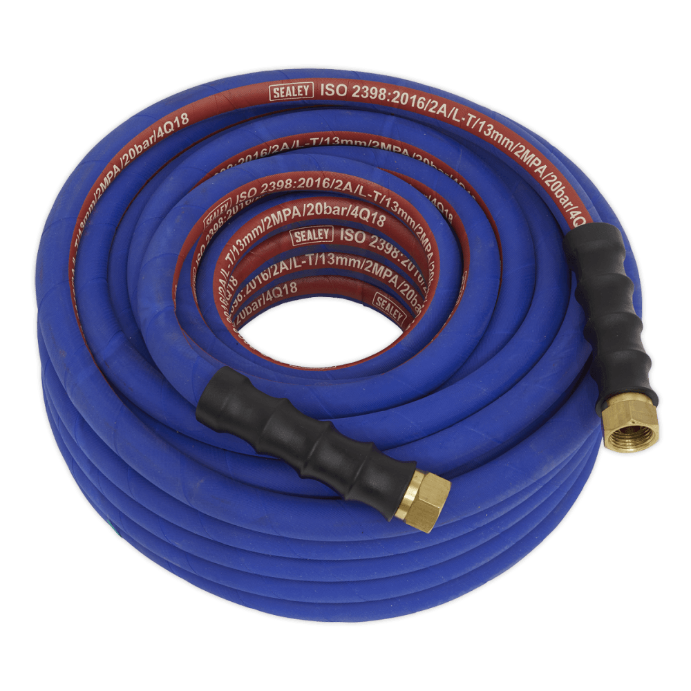 Sealey Air Hose 20mtr x 13mm with 1/2"BSP Unions Extra Heavy-Duty Model No-AH20R/12