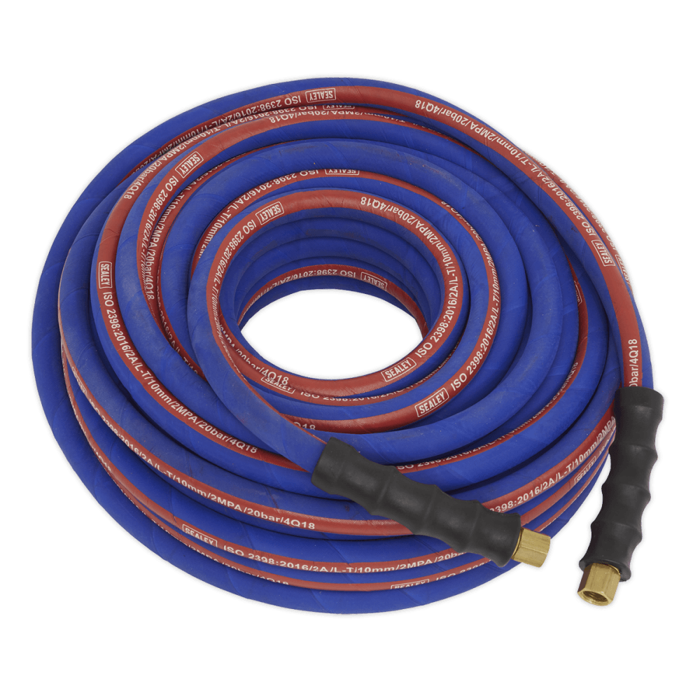 Sealey Air Hose 20mtr x 10mm with 1/4"BSP Unions Extra Heavy-Duty Model No-AH20R/38