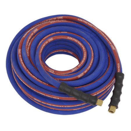 Sealey Air Hose 20mtr x 10mm with 1/4"BSP Unions Extra Heavy-Duty Model No-AH20R/38