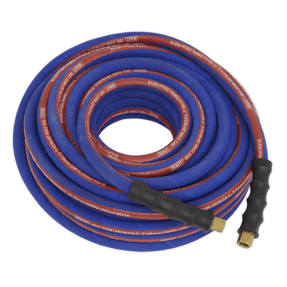 Sealey Air Hose 20mtr x 10mm with 1/4"BSP Unions Extra Heavy-Duty Model No-AH20R/38