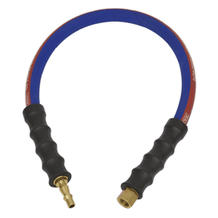 Sealey Air Leader Hose 600mm x 8mm with Tailpiece & 1/4"BSP Union Model No-AH2R