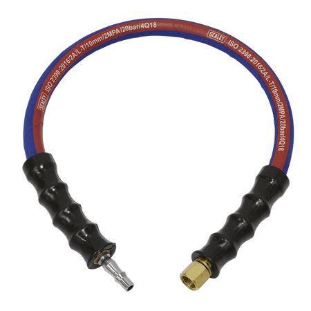 Sealey Air Leader Hose 600mm x 10mm with Tailpiece & 1/4"BSP Union Model No-AH2R/38