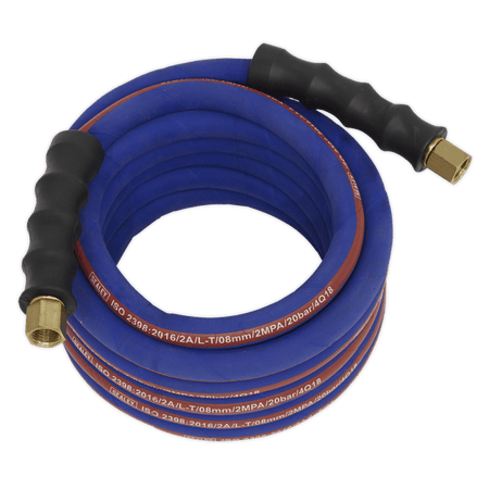 Sealey Air Hose 5mtr x 8mm with 1/4"BSP Unions Extra Heavy-Duty Model No-AH5R